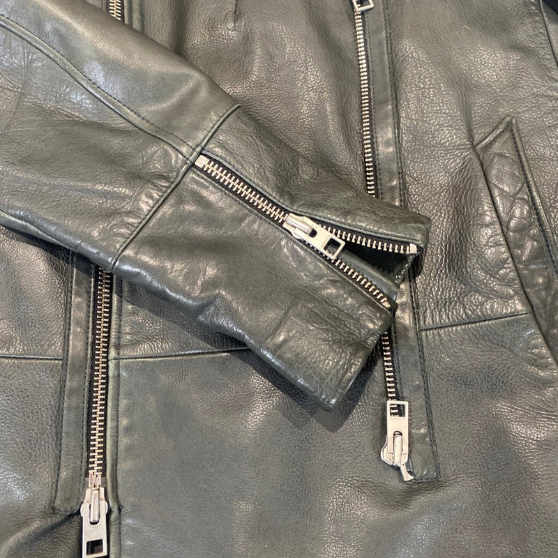 ALLSAINTS grey leather jacket