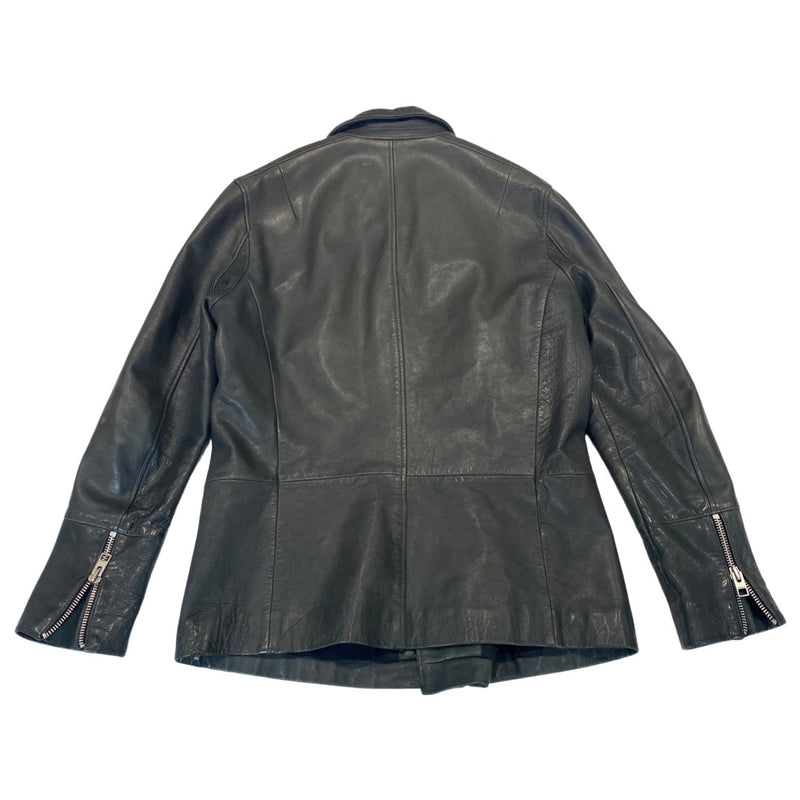 second-hand ALLSAINTS grey leather jacket | Size L