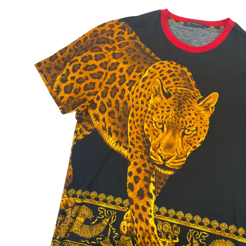 second-hand Versace animal print cotton T-shirt | Size XL