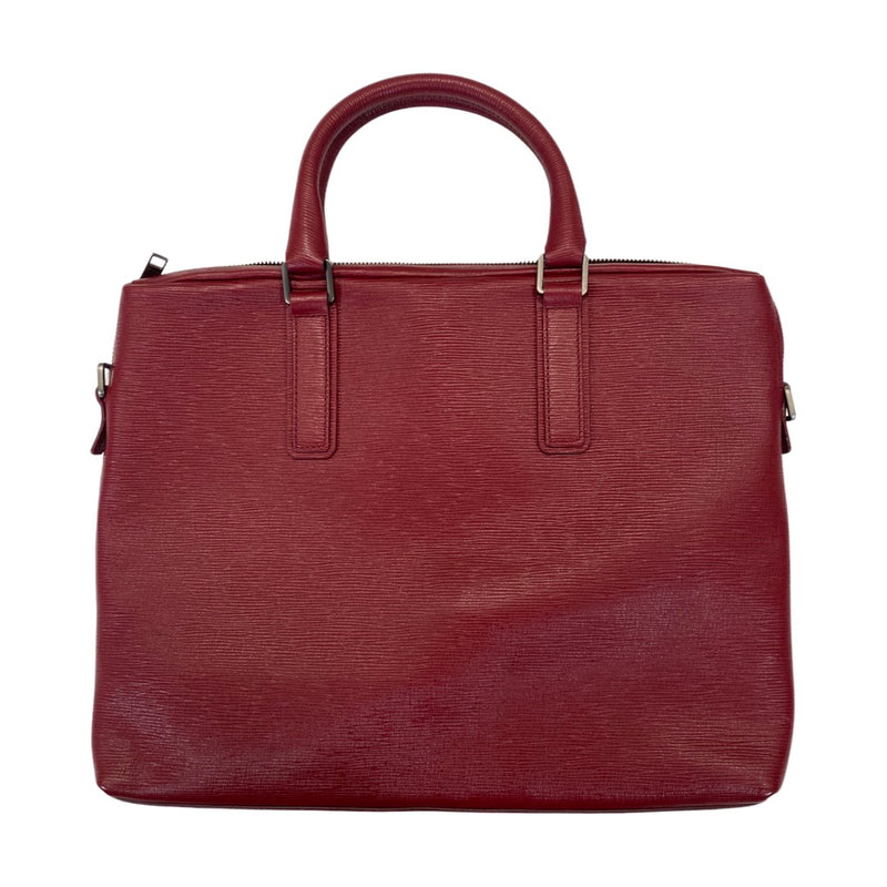 FURLA burgundy red leather handbag