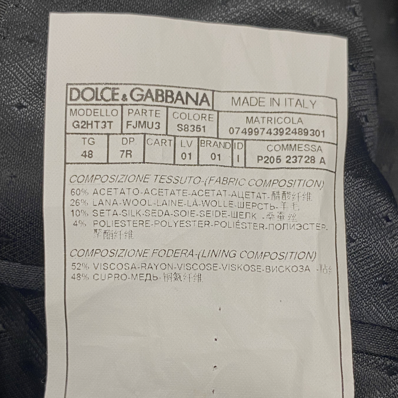 Dolce&Gabbana Martini Men's Black and Navy Evening Two-Piece Set