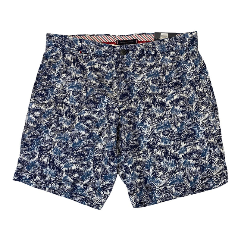 pre-owned TOMMY HILFIGER navy and white floral print shorts | Size 34