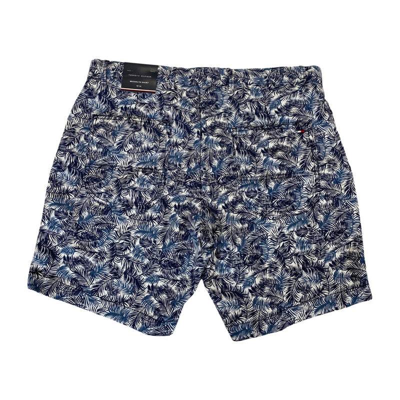 pre-loved TOMMY HILFIGER navy and white floral print shorts | Size 34