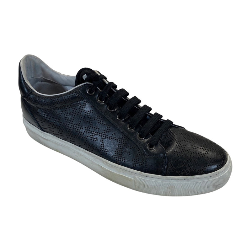 pre-owned ROBERTO CAVALLI black leather trainers | Size 44