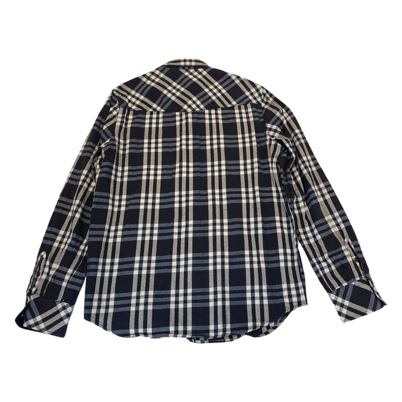 pre-loved DIESEL navy checked cotton shirt  | Size XL