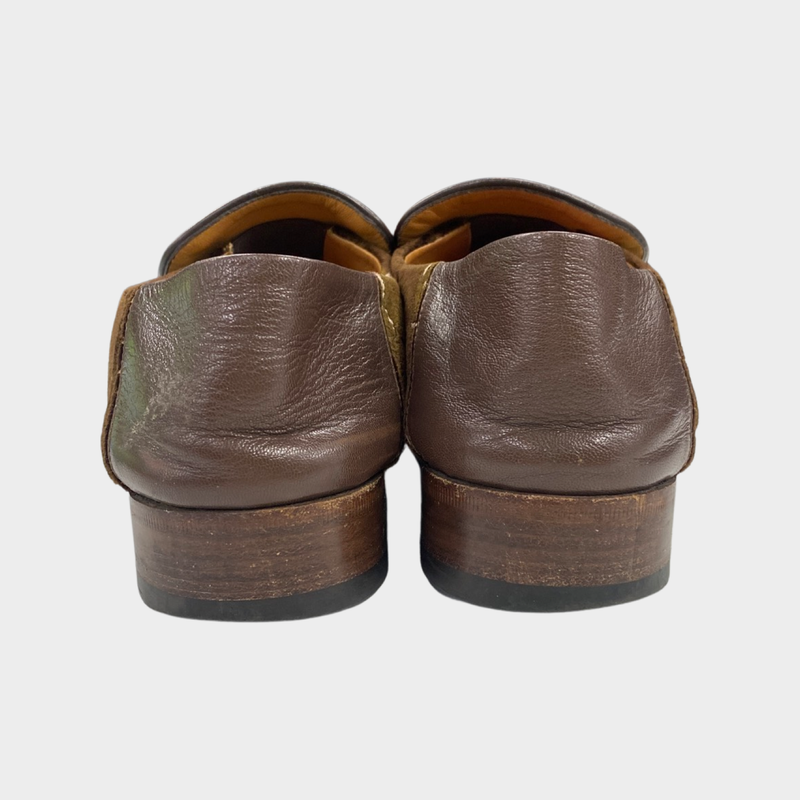 Gucci Jordaan men’s brown velvet loafers