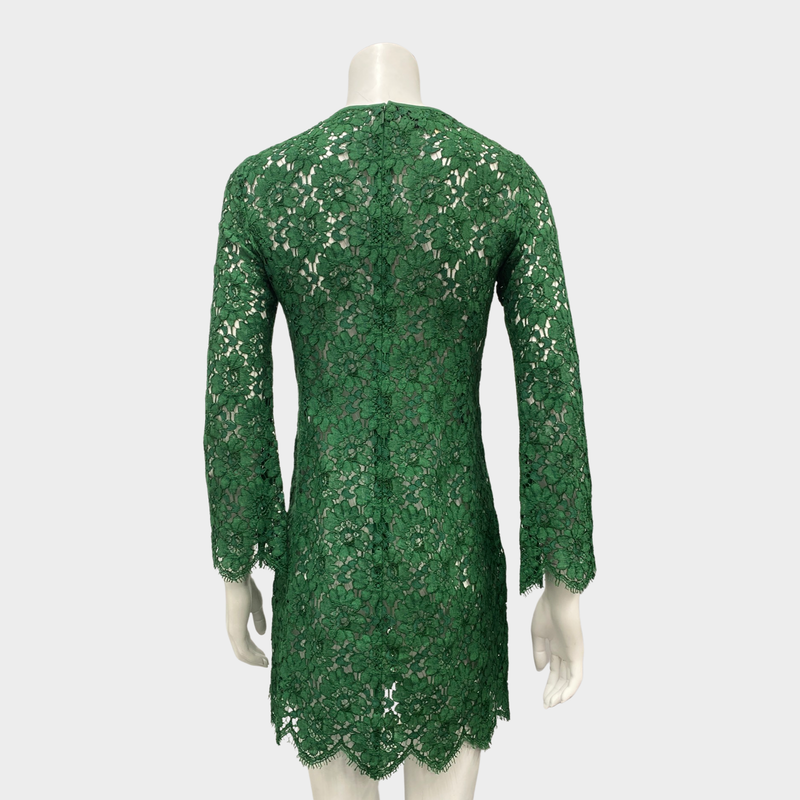 Gucci green lace mini dress