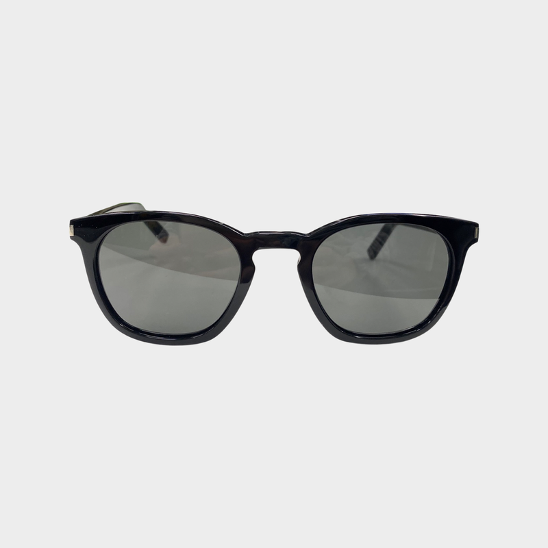 Saint Laurent unisex black round sunglasses