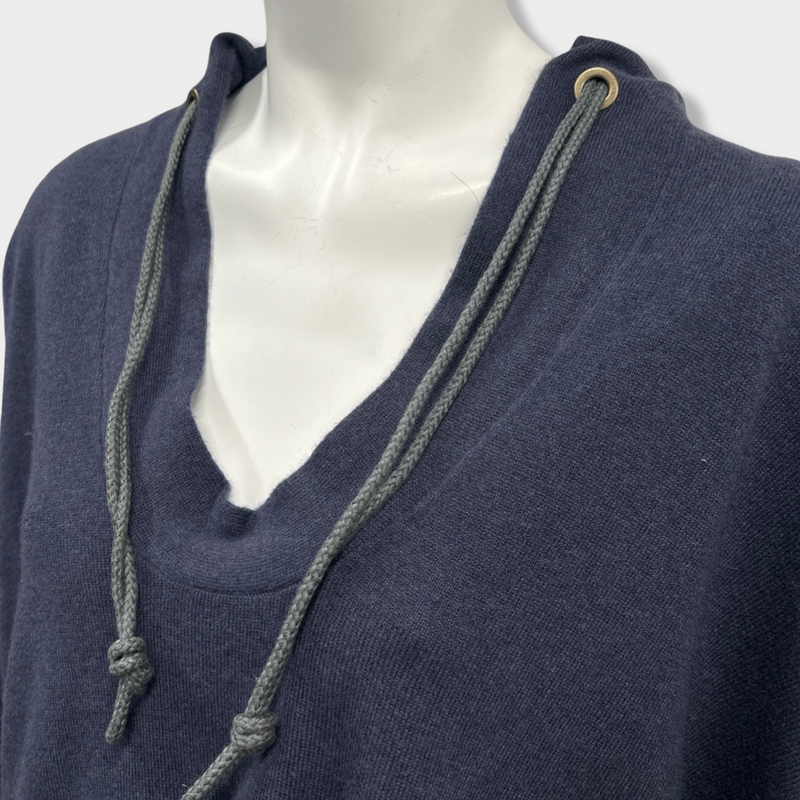 pre-owned BRUNELLO CUCINELLI purple cashmere hoody | Size M