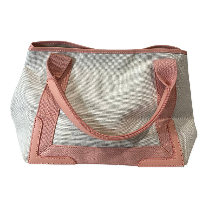 second-hand Balenciaga pink Cabas Canvas and Leather handbag