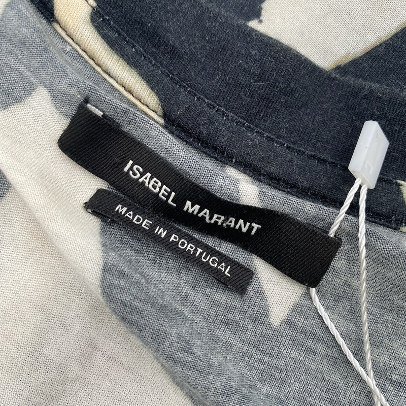 second hand ISABEL MARANT black and white cotton top