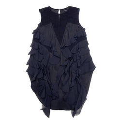 pre-owned ISABEL MARANT black ruffled top | Size FR38