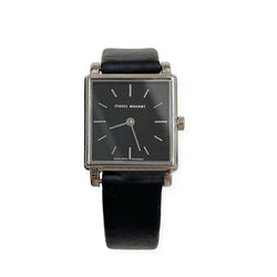 pre-owned Isabel Marant black leather strap watch 