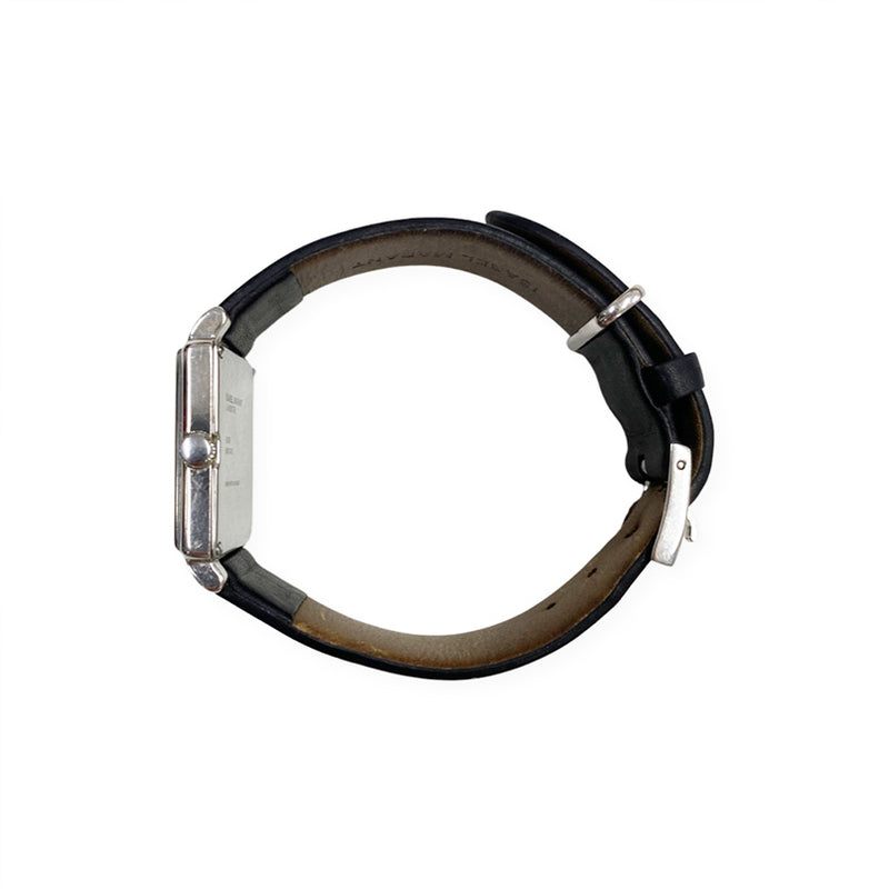 pre-loved Isabel Marant black leather strap watch 