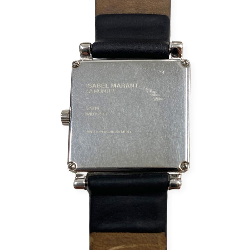 ISABEL MARANT black leather strap watch