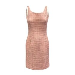 pre-owned ISABELL KRISTENSEN bubble gum pink tweed mini dress | Size M