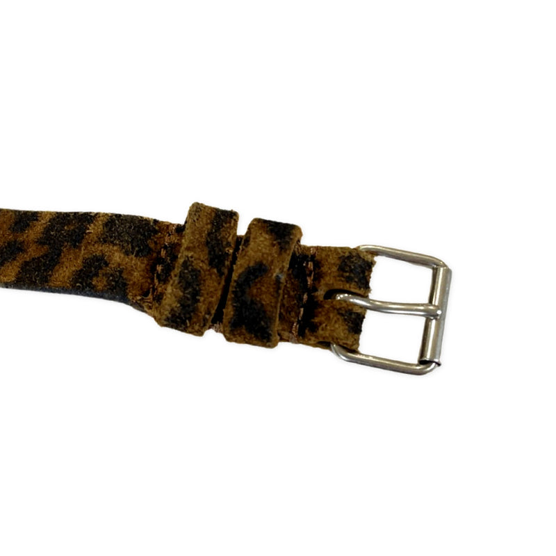 Saint Laurent animal print suede brown belt | size 95