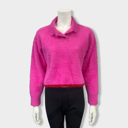 pre-owned JACQUEMUS Le Polo Neve pink knitted jumper | Size FR34