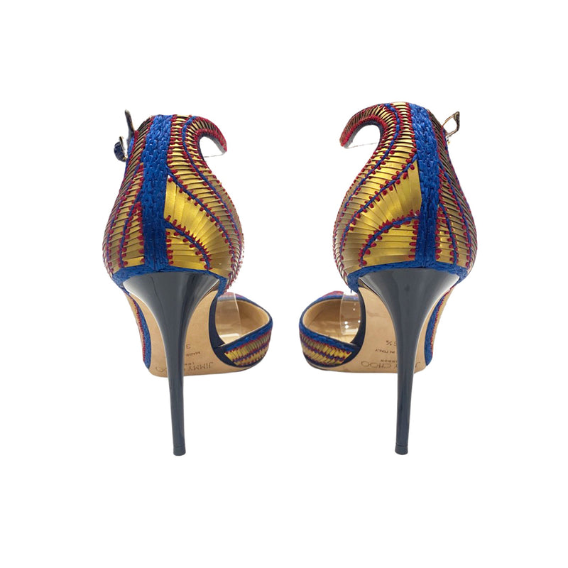 JIMMY CHOO multicolour embroidered heels