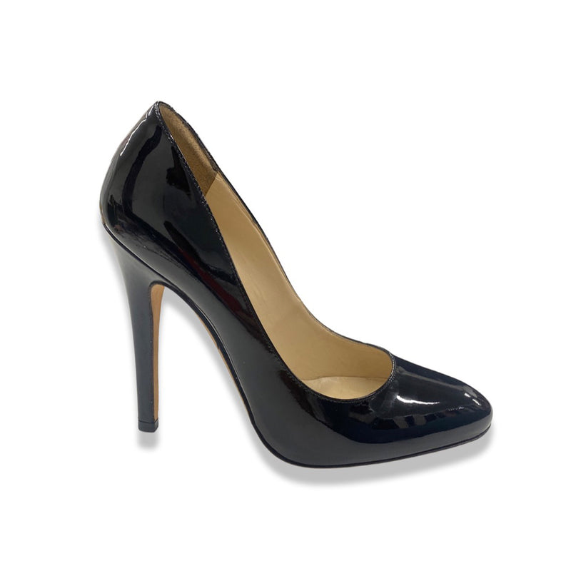 pre-owned JIMMY CHOO black patent leather pumps | Size 36
