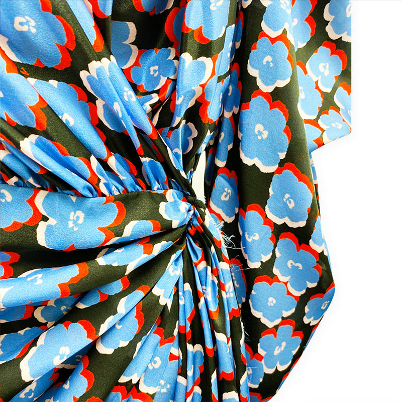 second-hand LANVIN multicolour silk envelope dress