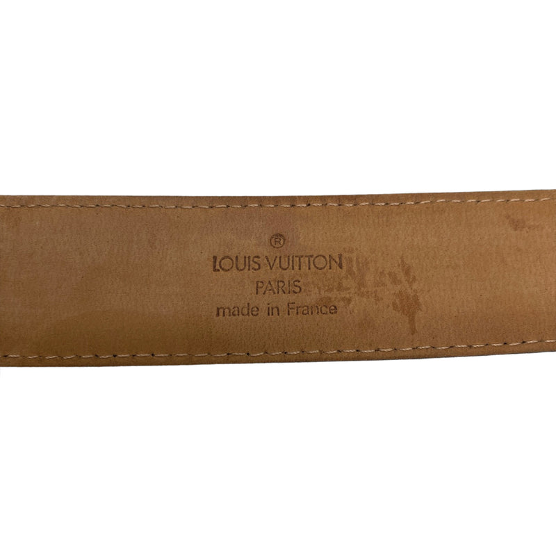 LOUIS VUITTON black leather belt