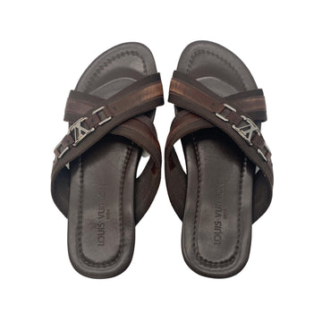Leather sandal Louis Vuitton Brown size 39 EU in Leather - 35103209