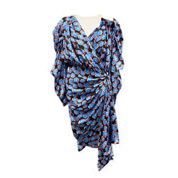 pre-owned LANVIN multicolour silk envelope dress