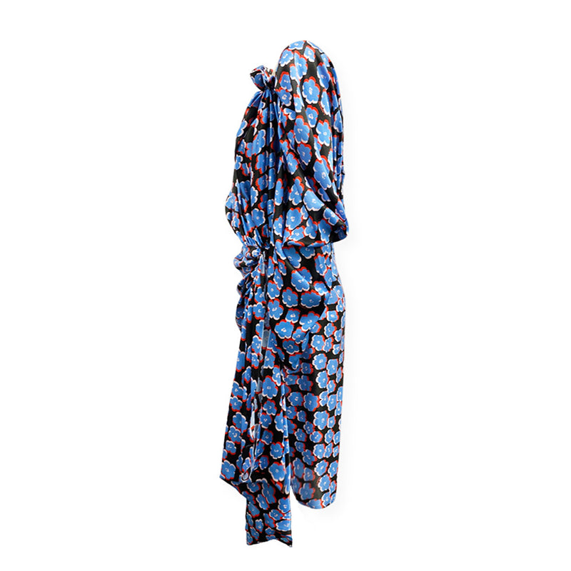 LANVIN multicolour silk envelope dress
