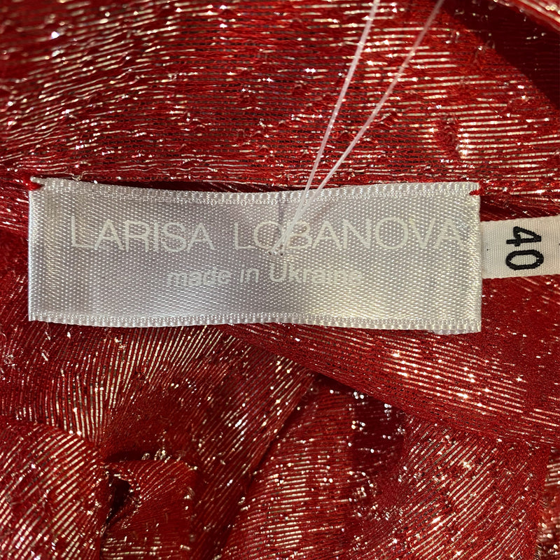 Larisa Lobanova red metallic dress