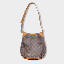 pre-owned LOUIS VUITTON brown monogram canvas and leather shoulder bag