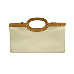 pre-owned LOUIS VUITTON ecru monogram patent leather handbag