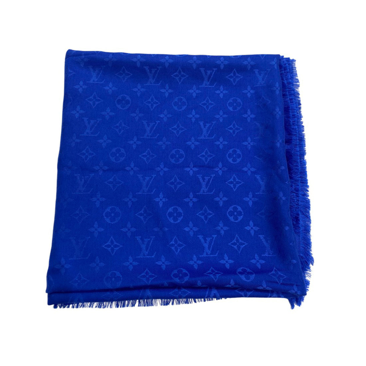 Louis Vuitton Blue Wool Scarf
