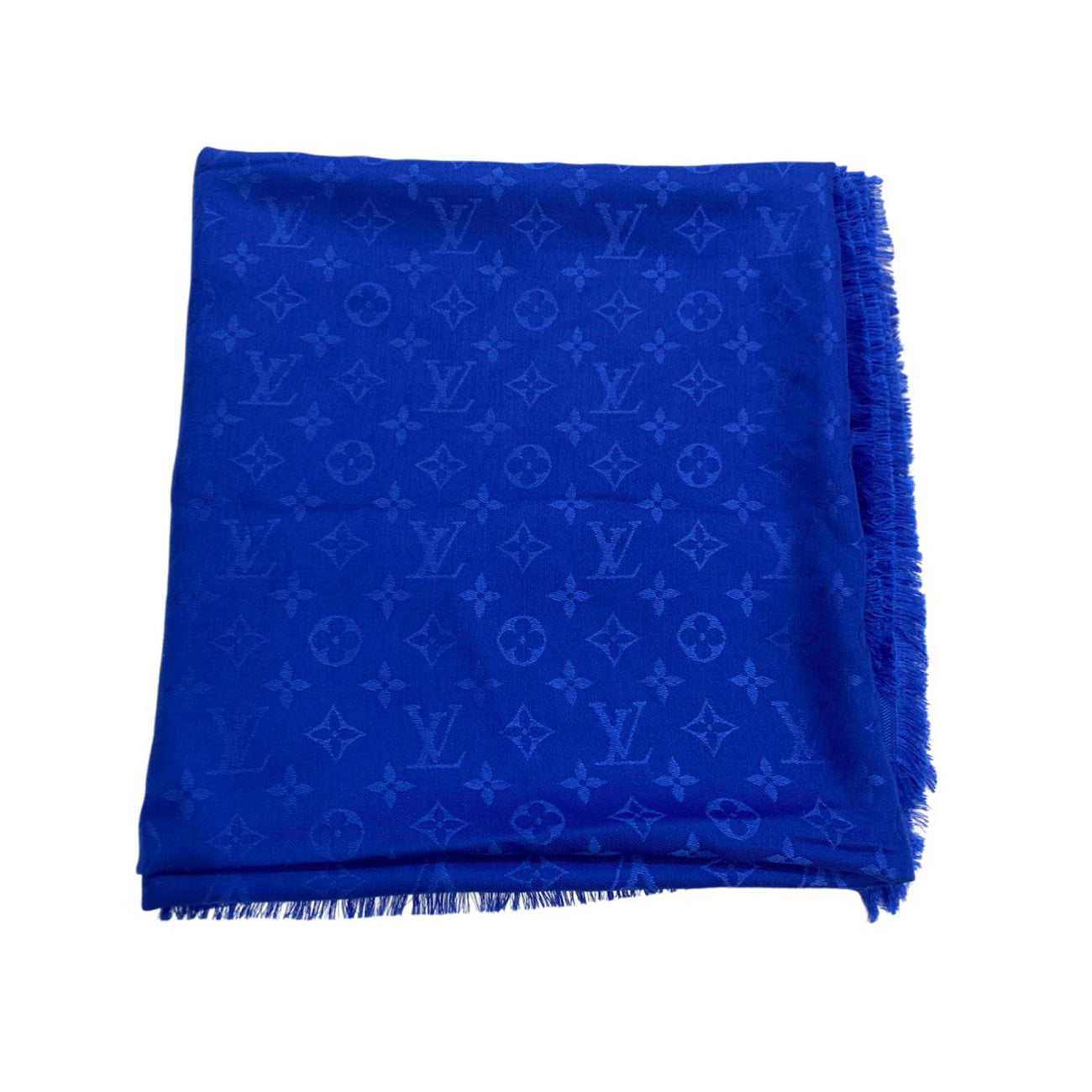 Louis Vuitton - Authenticated Scarf - Silk Blue for Men, Never Worn