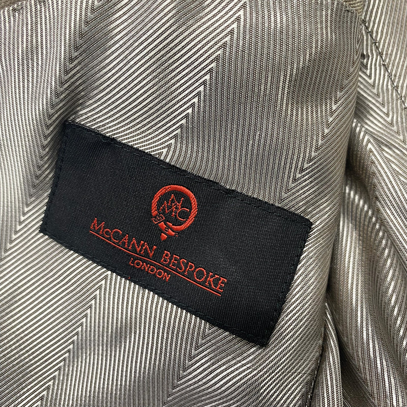 MCCAN BESPOKE grey woolen set of jacket and trousers