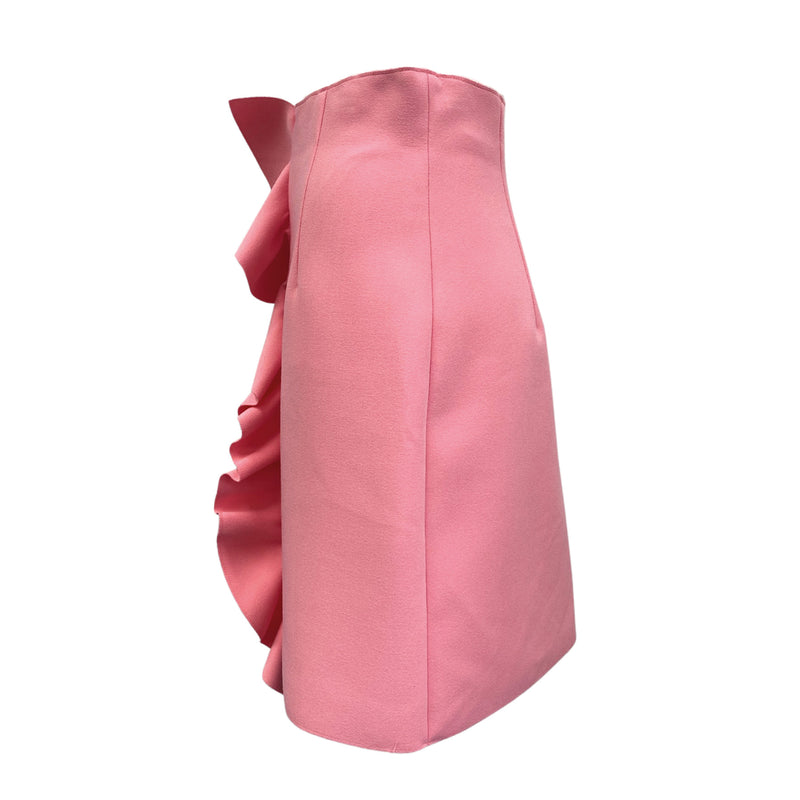 pre-owned MGSM bubblegum pink ruffled mini skirt