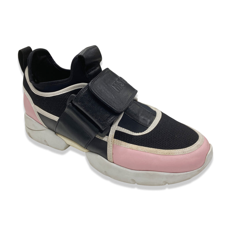pre-loved MSGM black and pink trainers