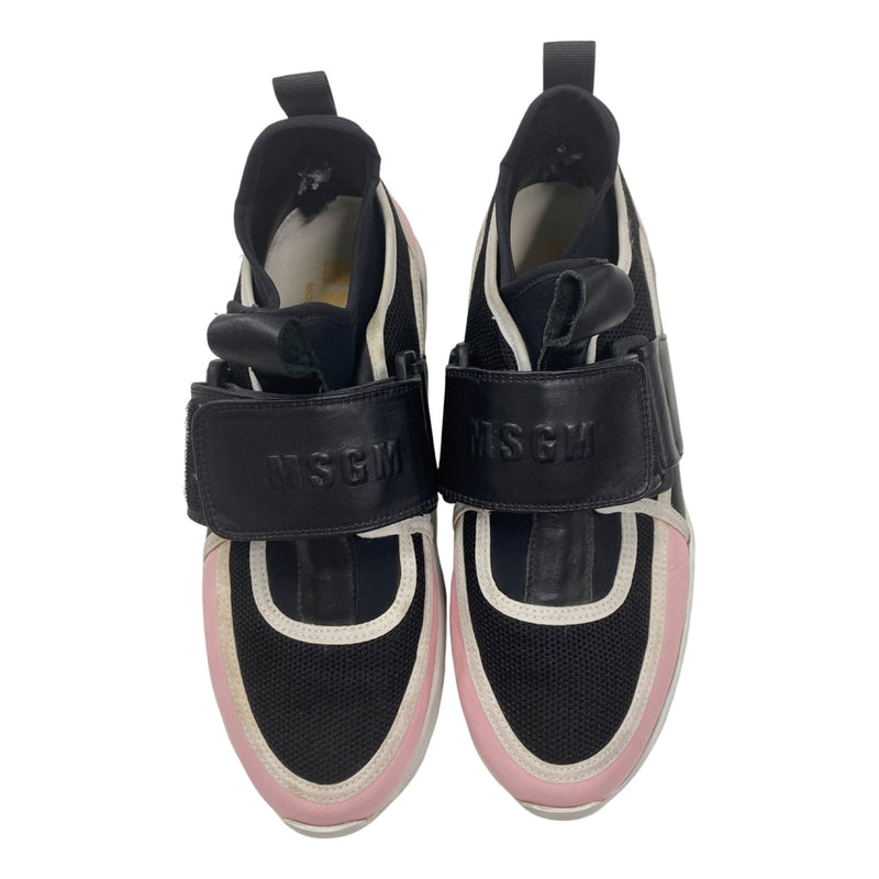 second-hand MSGM black and pink trainers