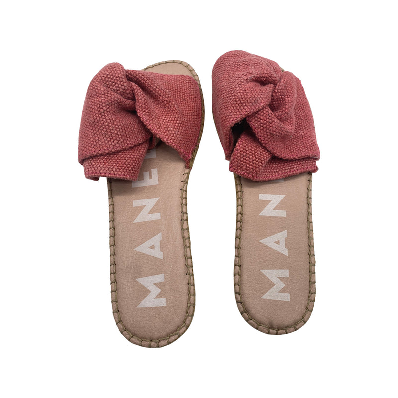 MANEBI pink knot open toe sandals