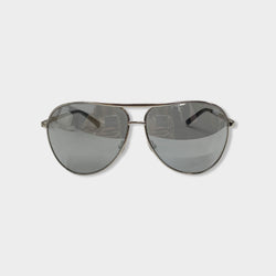 pre-owned MARC JACOBS grey sunglasses with silver metal frame