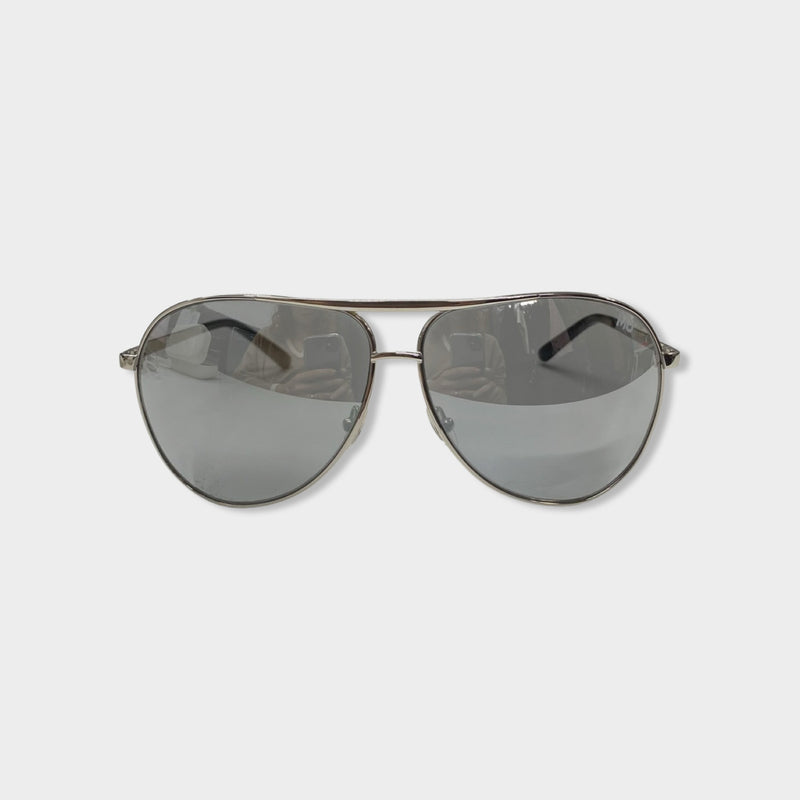 pre-owned MARC JACOBS grey sunglasses with silver metal frame