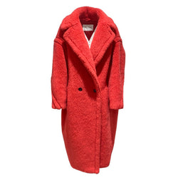 pre-owned MAX MARA coral Teddy iconic woolen coat | Size M