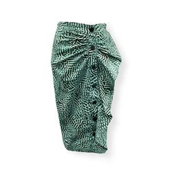 pre-owned MAX MARA green print cotton skirt
