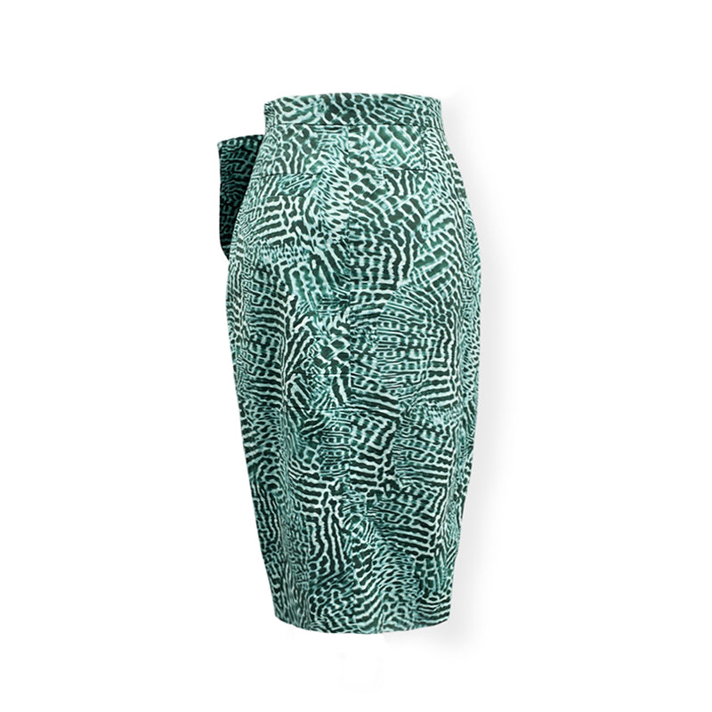 MAX MARA green print cotton skirt