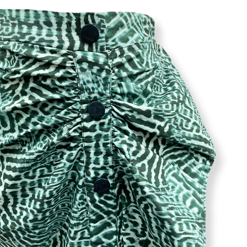 pre-loved MAX MARA green print cotton skirt