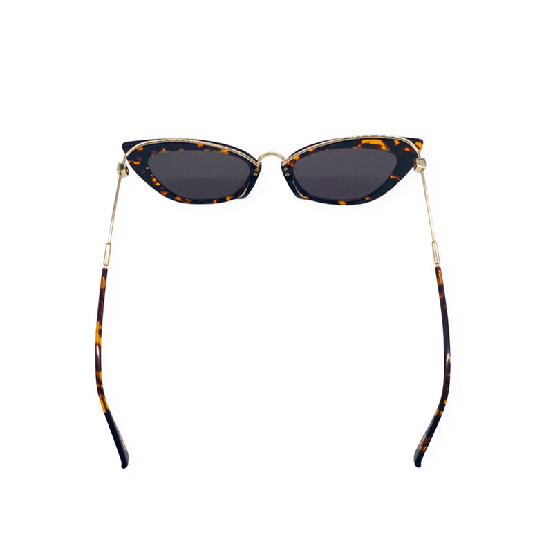 second-hand MAX MARA brown tortoise shell and gold sunglasses