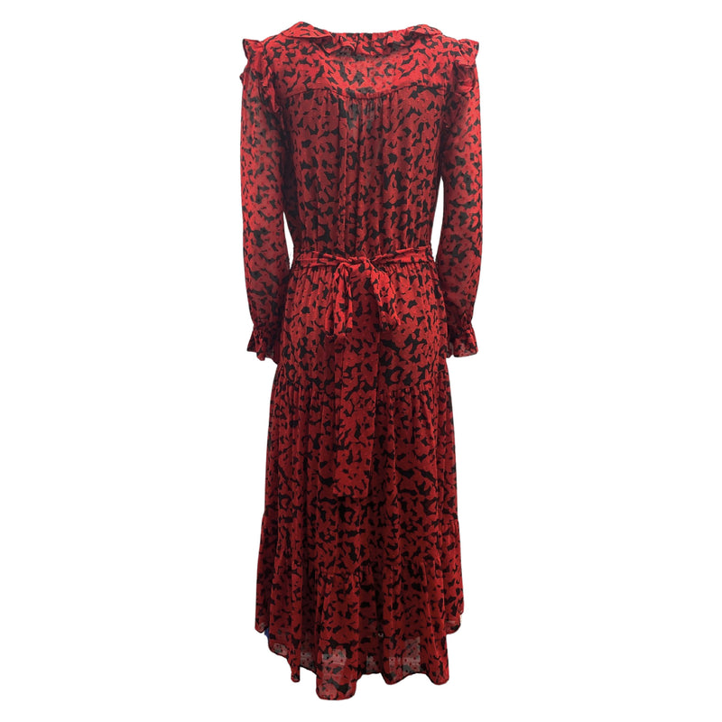 MICHAEL KORS red and black floral dress