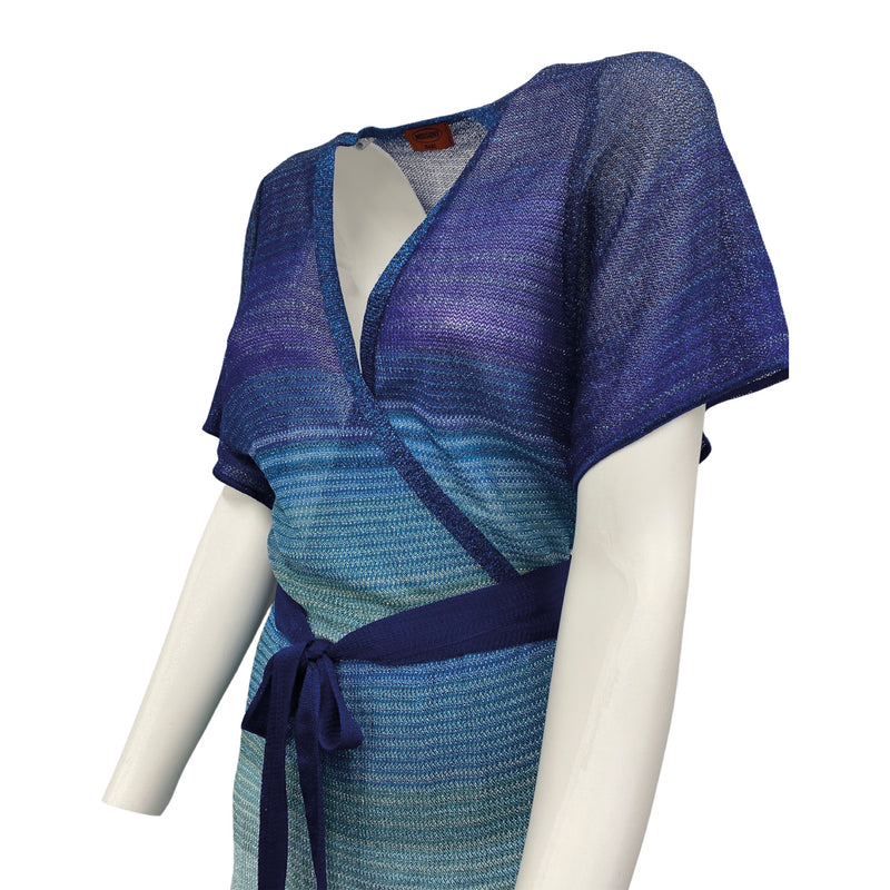 second-hand MISSONI MARE blue ombre mesh dress
