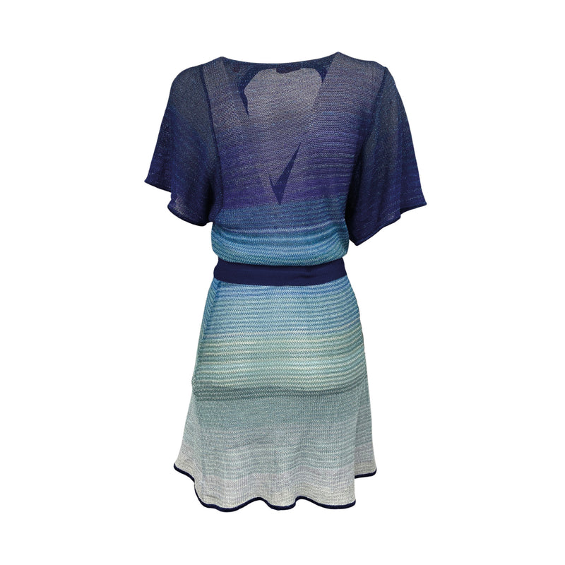 MISSONI MARE blue ombre mesh dress