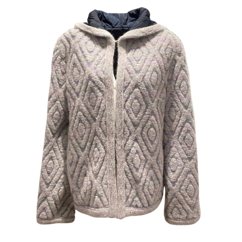MISSONI lilac and navy woolen double-sided jacket